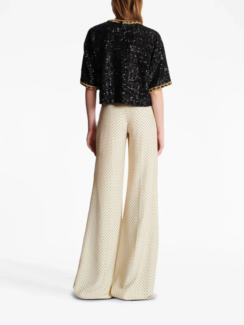 Top Balmain Sequin Embroidery multicolor - imagine 2