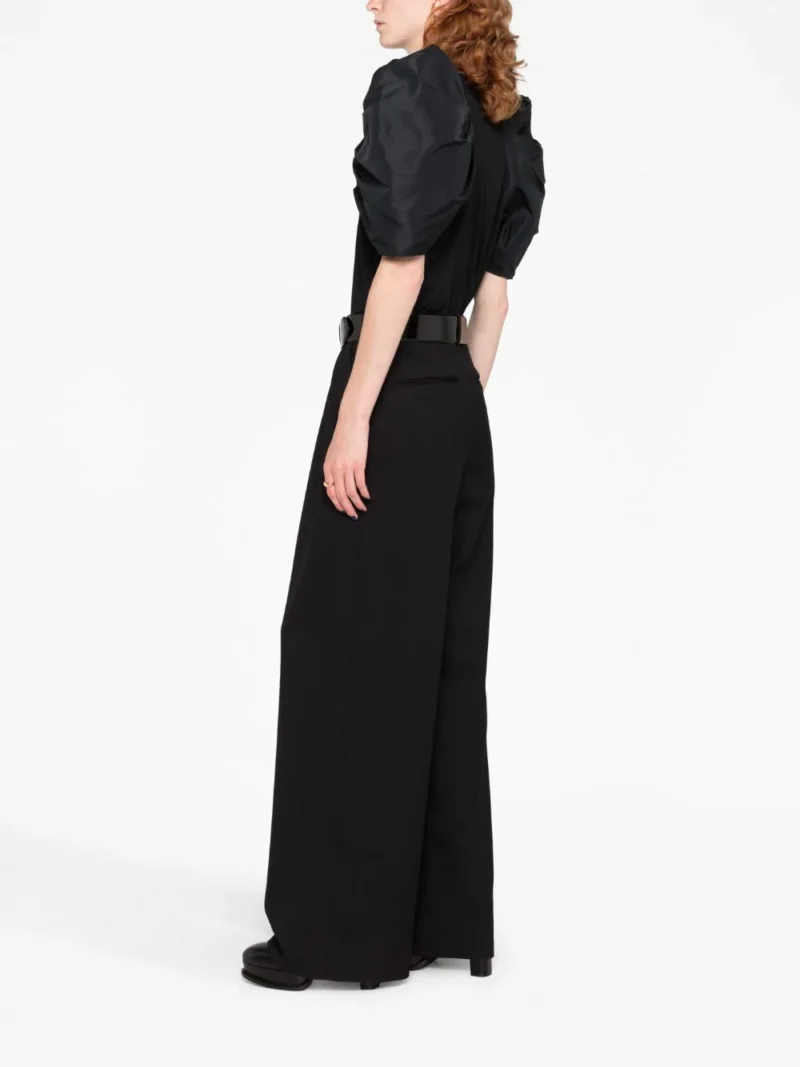 Tricou Alexander McQueen Puff-Sleeve negru - imagine 4
