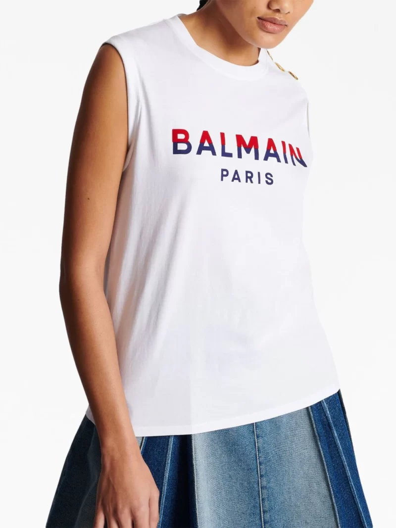 tricou balmain paris logo alb bf1ed001bc46gpy 06