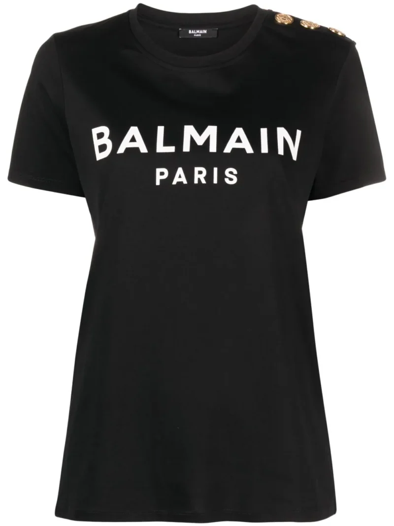 Tricou Balmain Paris Logo Print negru