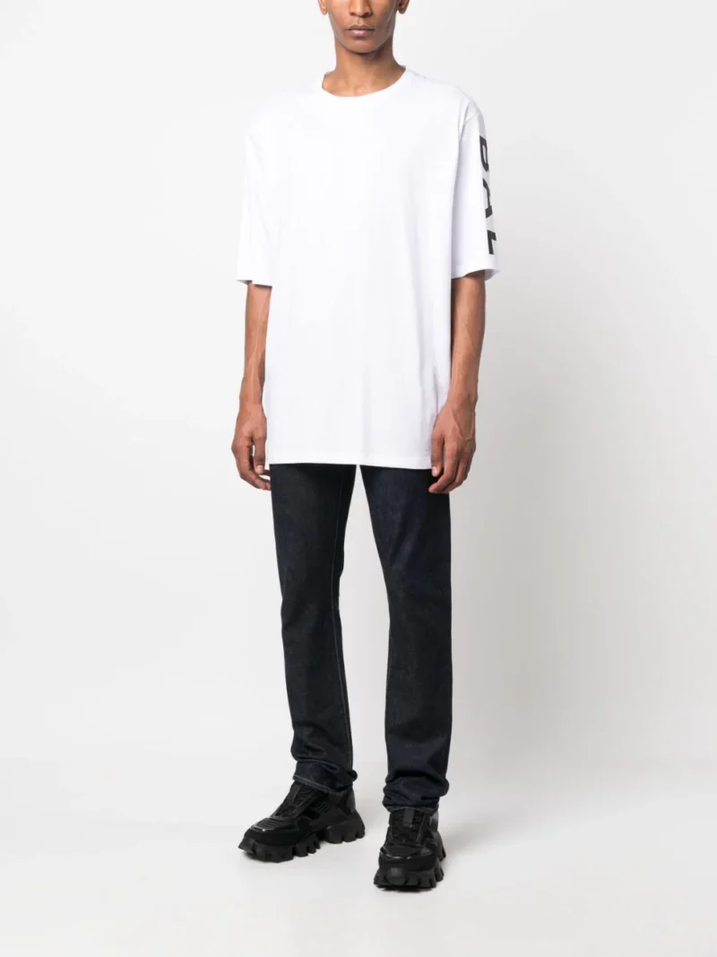 Tricou Balmain Side Logo alb - imagine 4