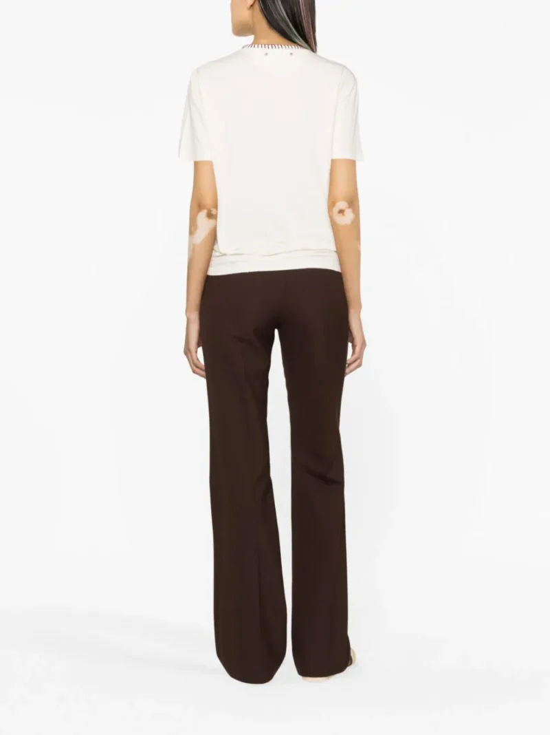 Tricou Golden Goose Embroidered alb - imagine 2
