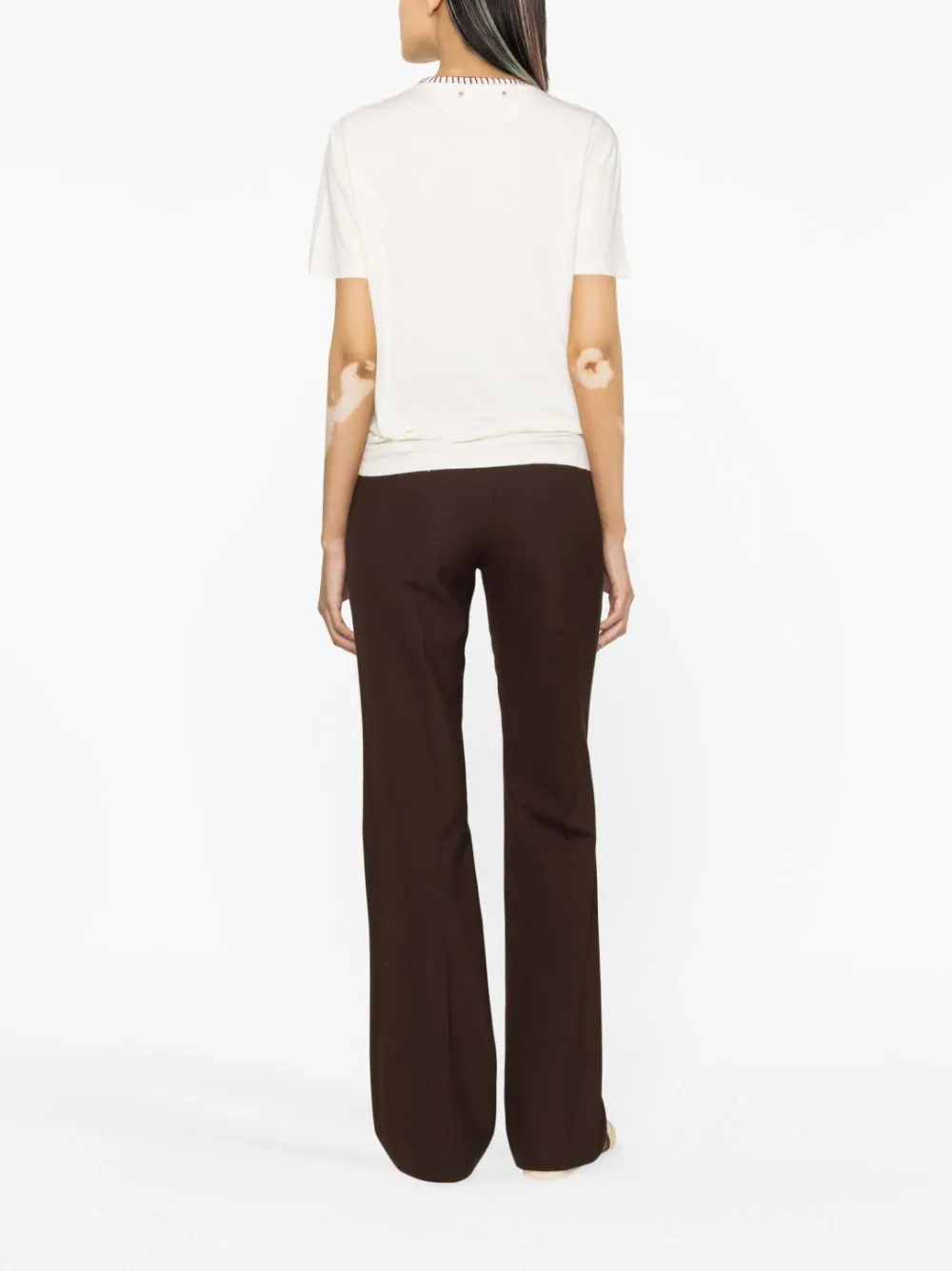 Tricou Golden Goose Embroidered alb - imagine 2