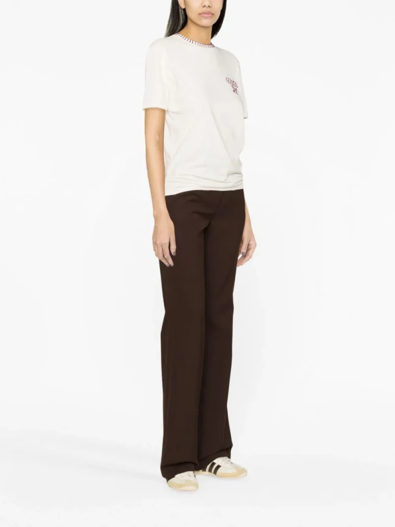 Tricou Golden Goose Embroidered alb - imagine 3