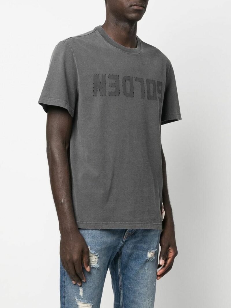 Tricou Golden Goose UpSideDown gri - imagine 3