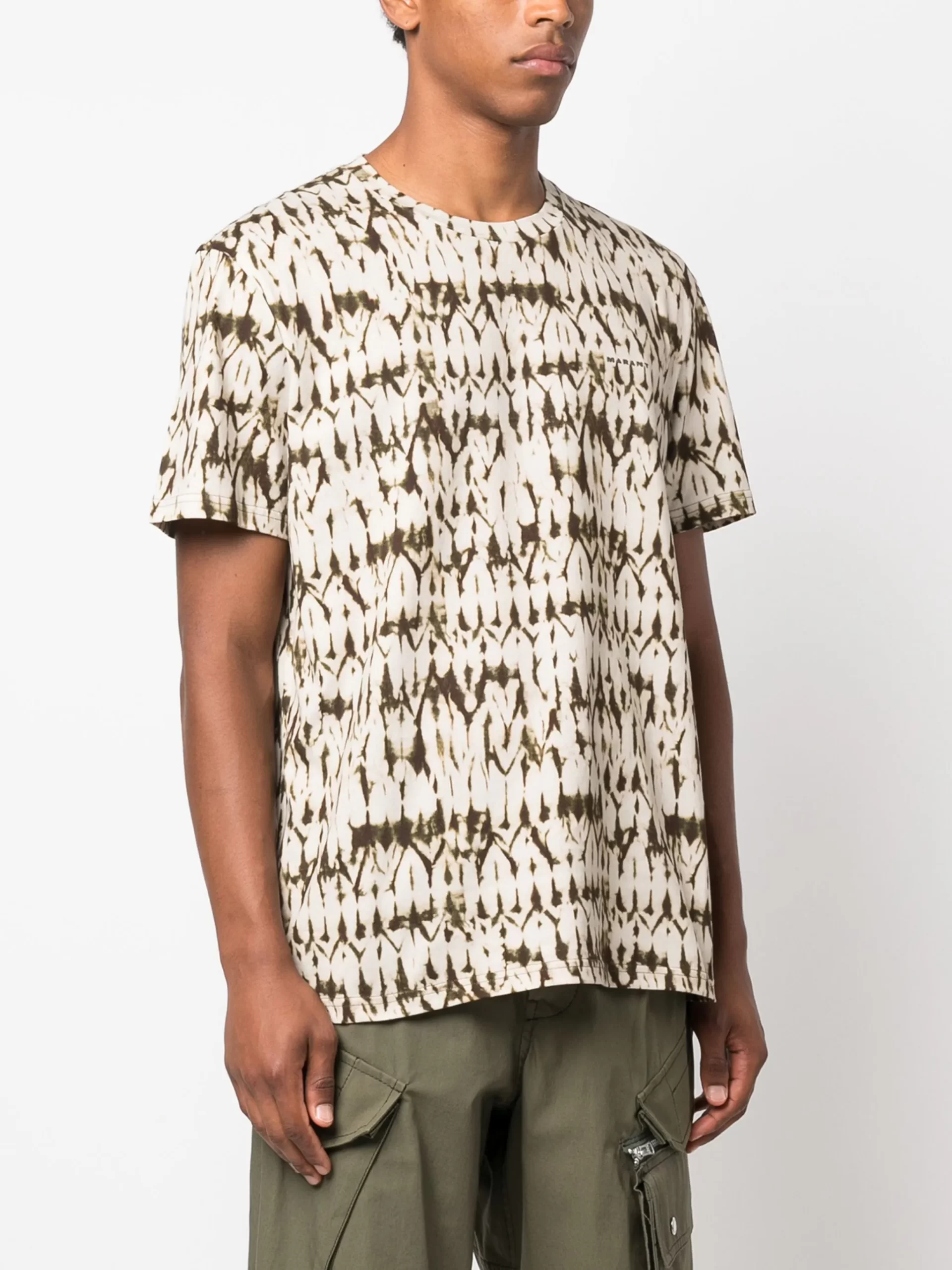 Tricou Marant Abstract Print kaki - imagine 4