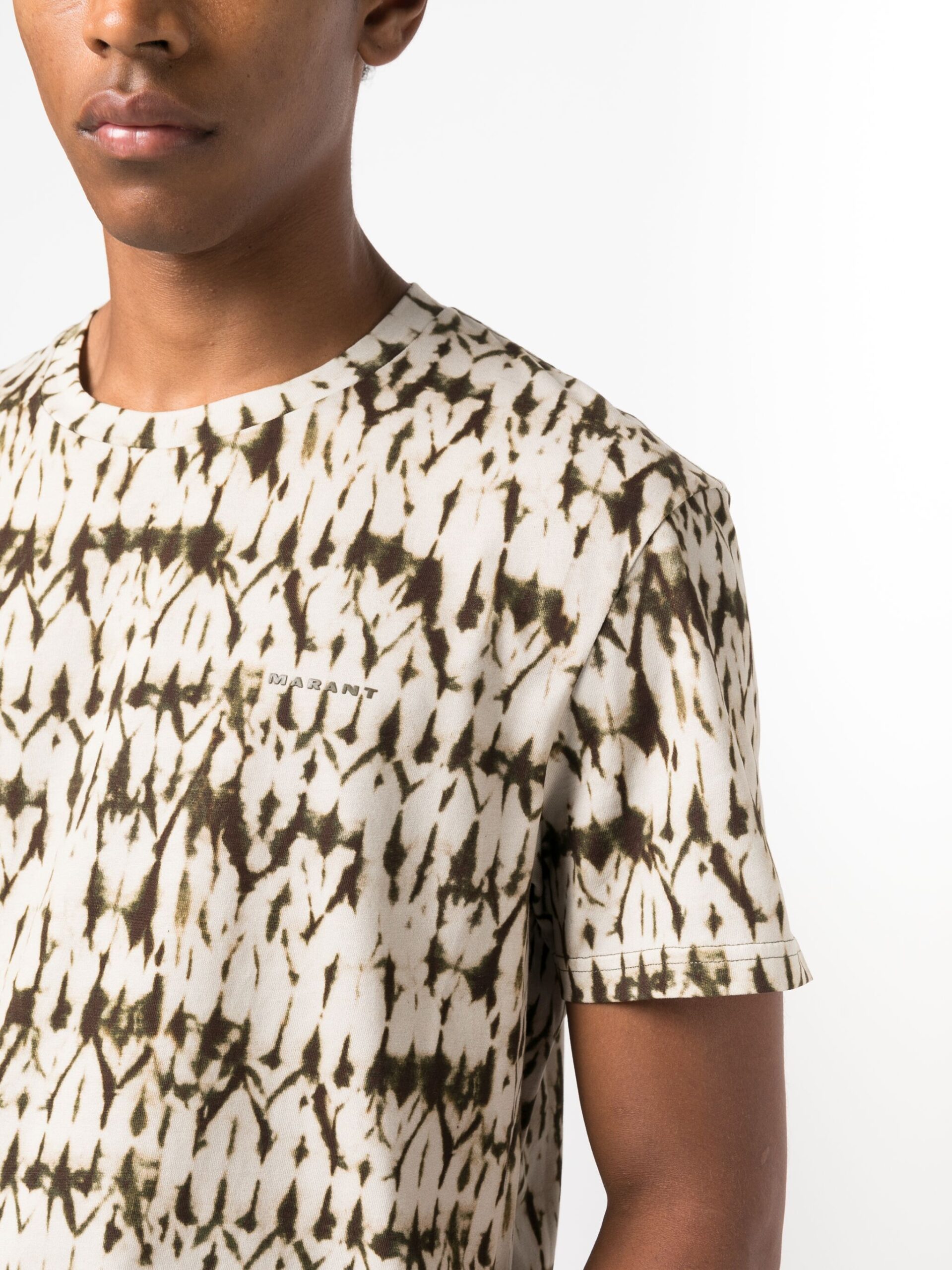 Tricou Marant Abstract Print kaki - imagine 5