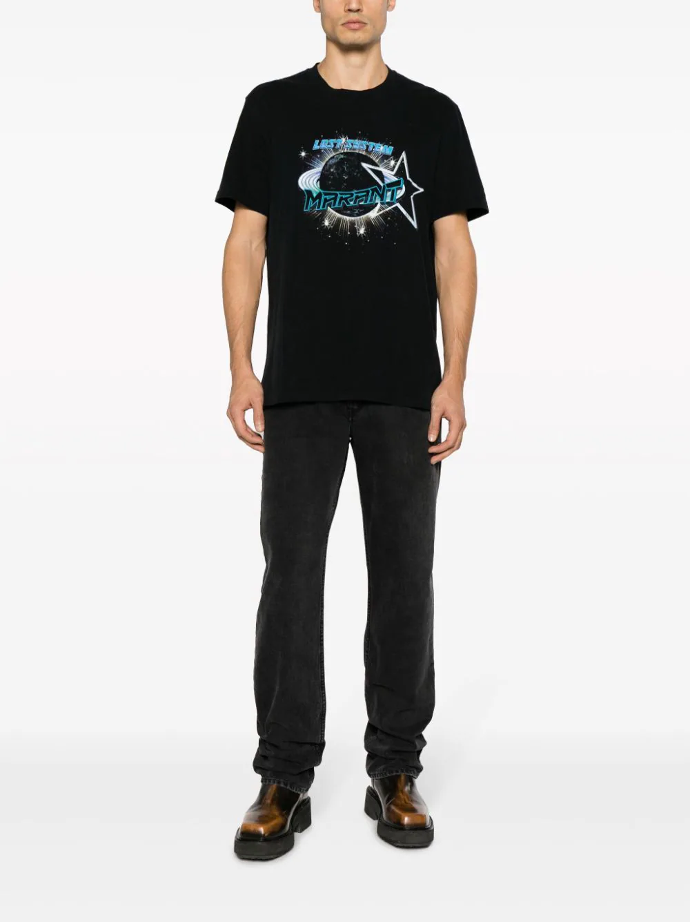 Tricou Marant Graphic Print negru - imagine 3