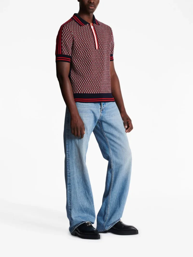 Tricou polo Balmain Monogram multicolor - imagine 4