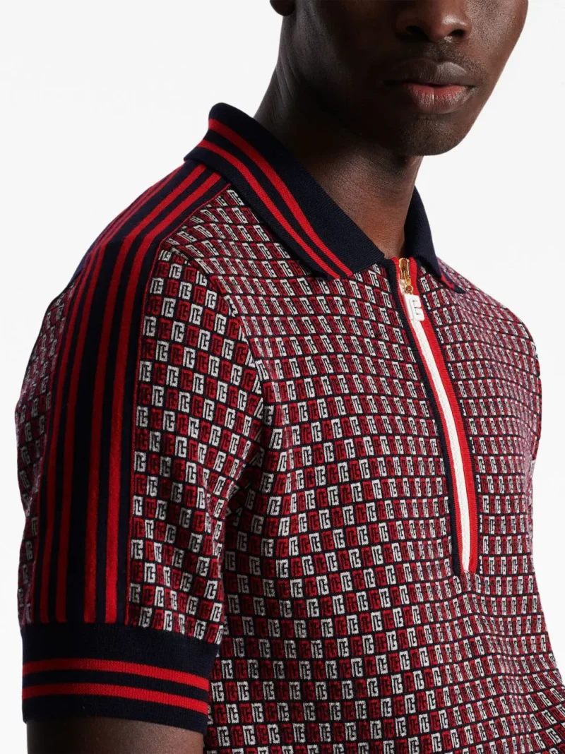 Tricou polo Balmain Monogram multicolor - imagine 6