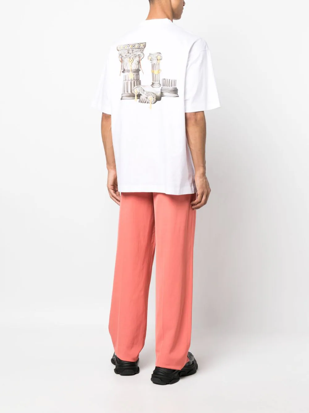 Tricou Versace Colonna Print alb - imagine 2