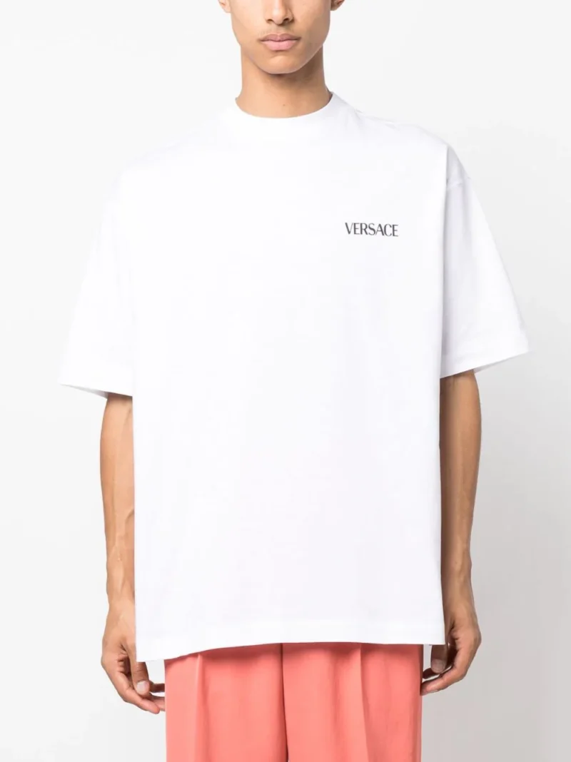 Tricou Versace Colonna Print alb - imagine 3