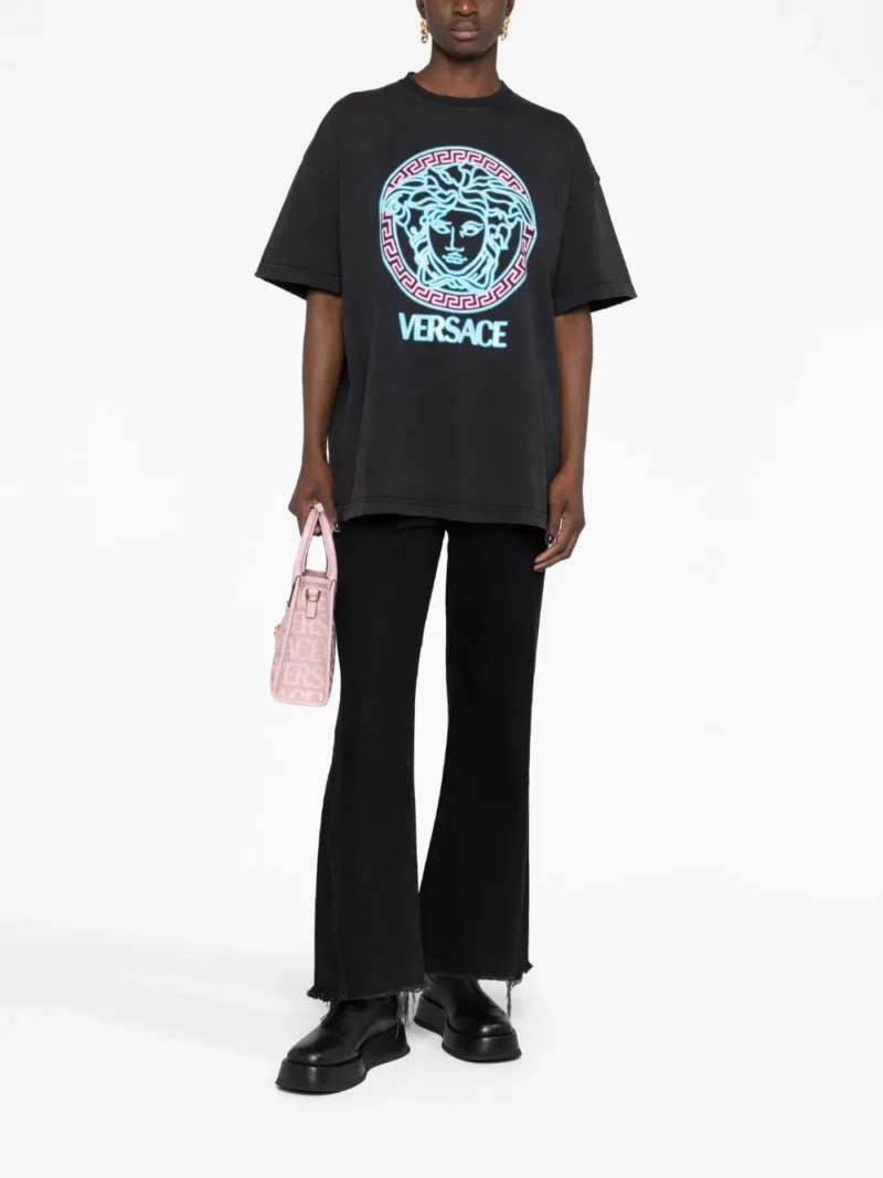 Tricou Versace Medusa Logo negru - imagine 3