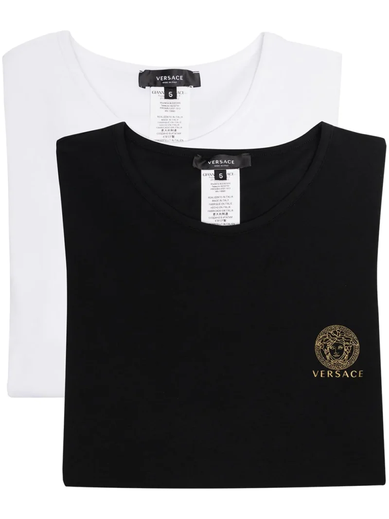 Tricou Versace Medusa Logo-Print alb/negru (2 set)