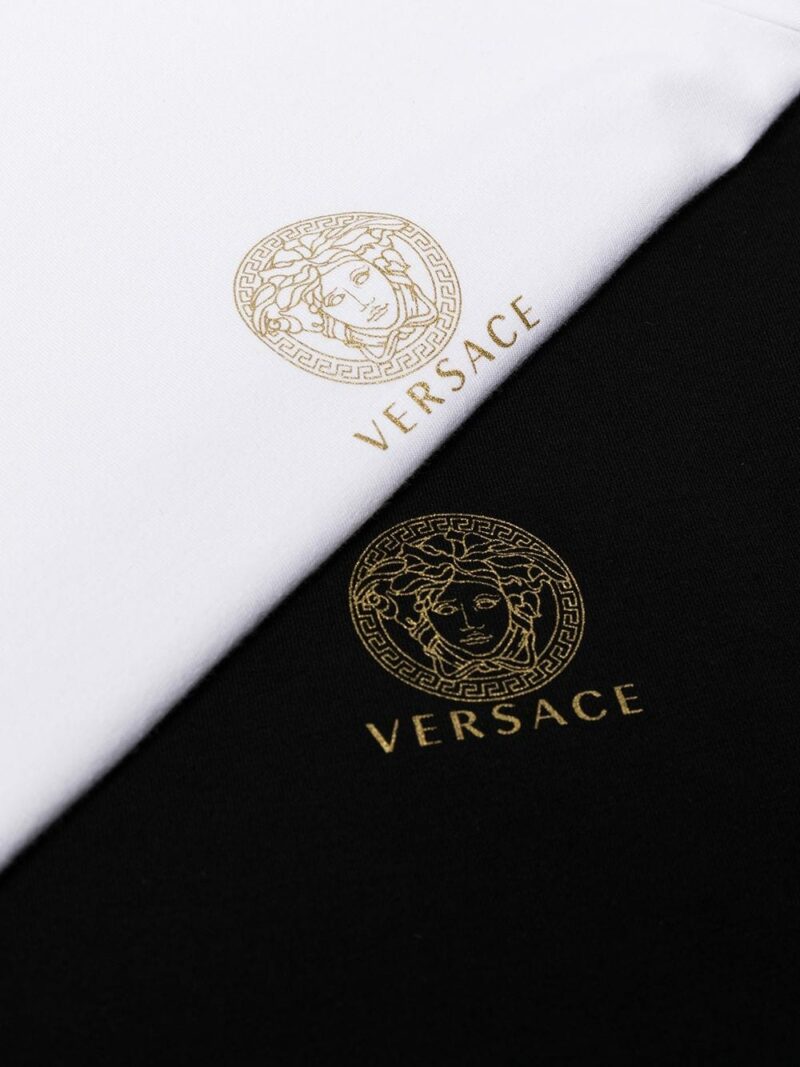 Tricou Versace Medusa Logo-Print alb/negru (2 set) - imagine 2