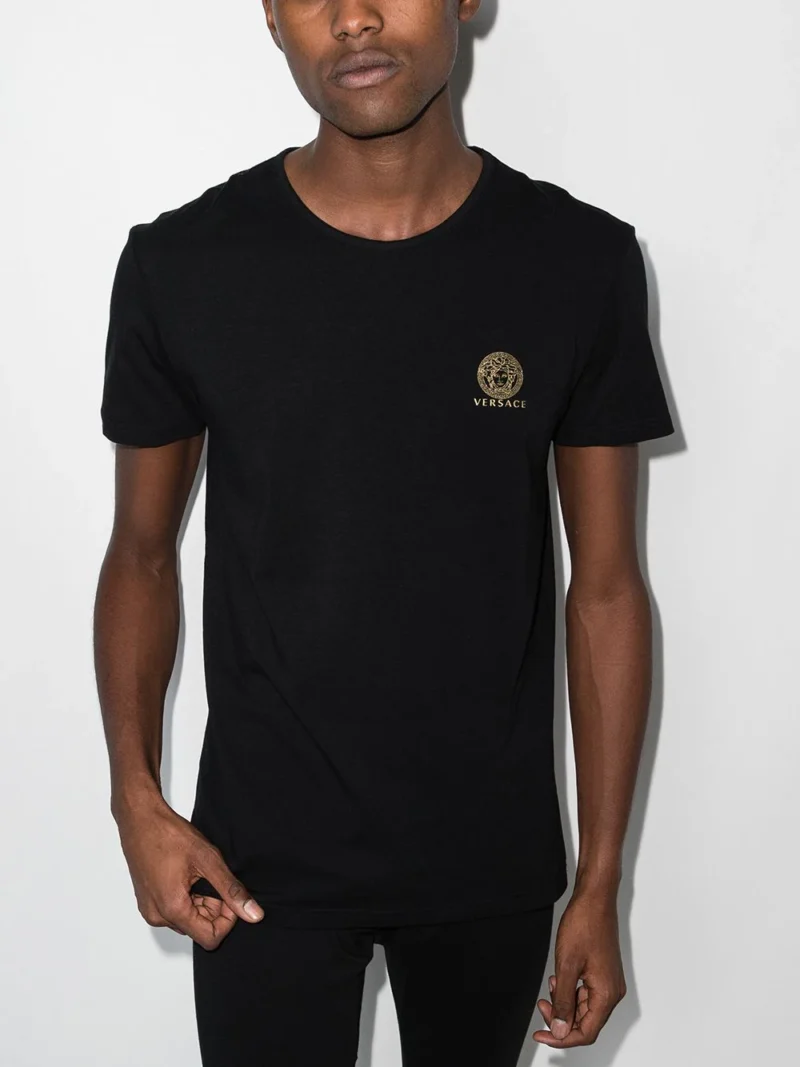 Tricou Versace Medusa Logo-Print alb/negru (2 set) - imagine 4