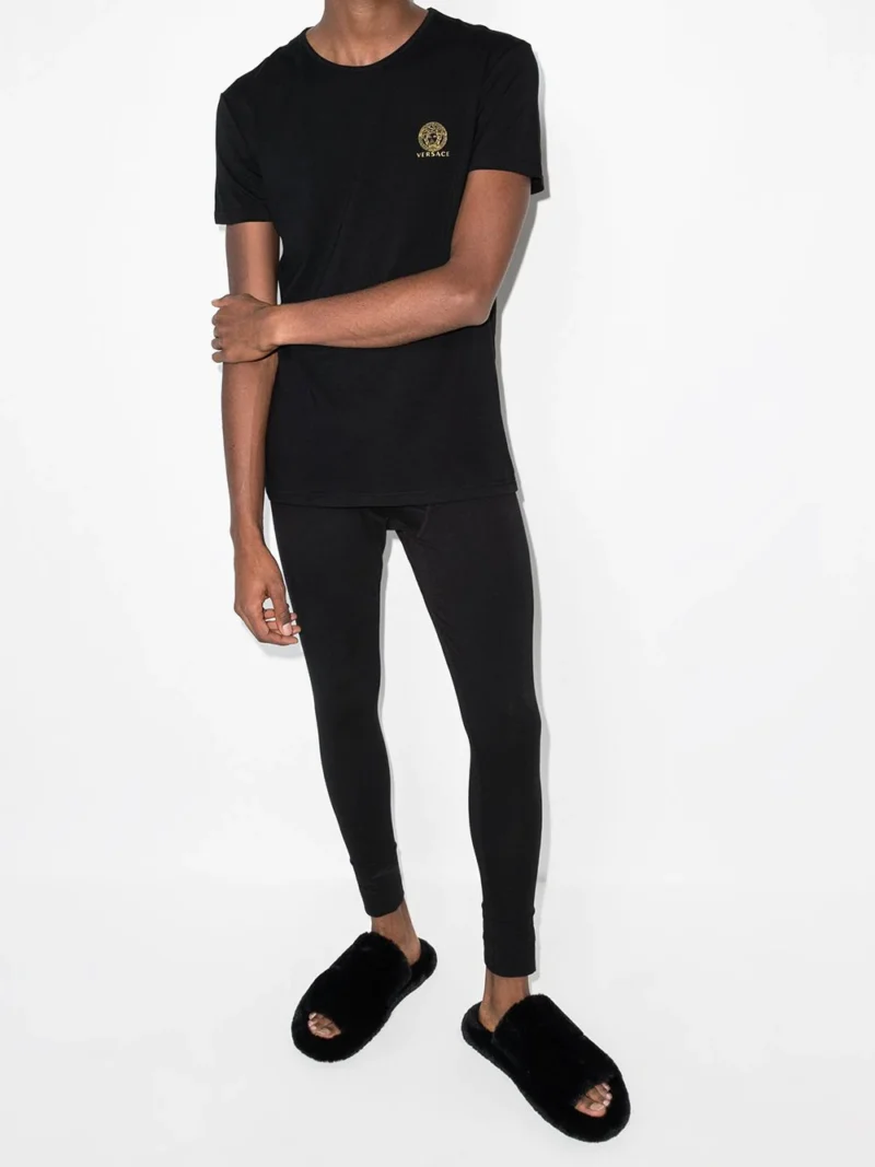 Tricou Versace Medusa Logo-Print alb/negru (2 set) - imagine 5