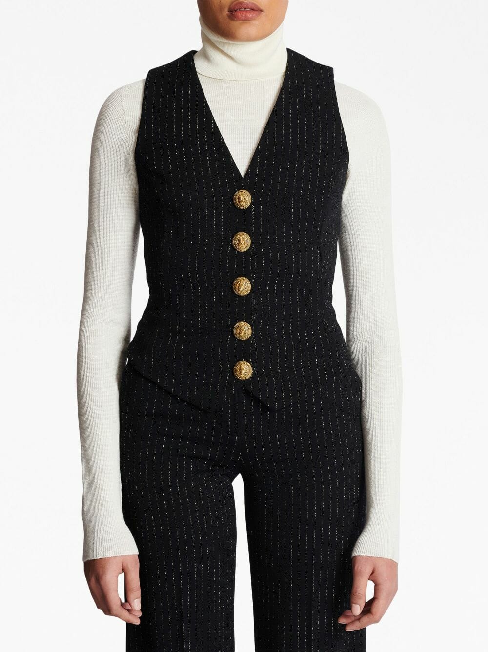 Vesta Balmain Lurex Stripes neagra - imagine 5