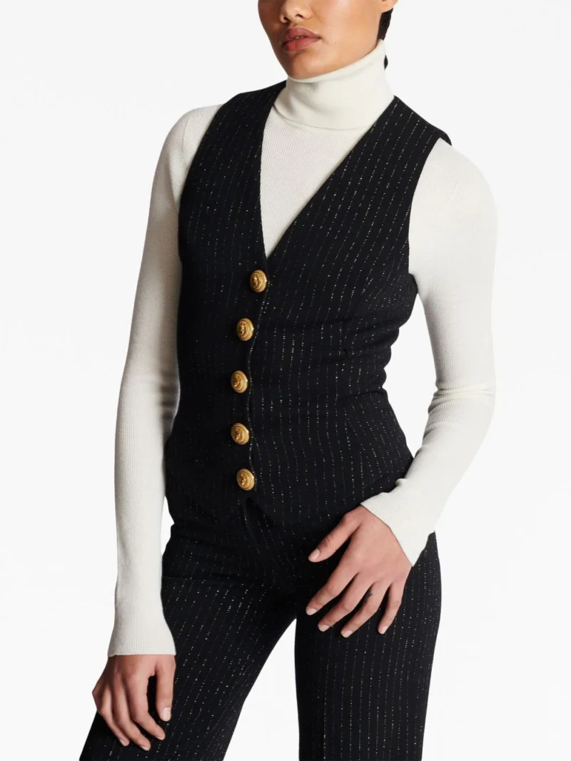Vesta Balmain Lurex Stripes neagra - imagine 6