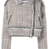 Jacheta biker MSGM Tweed multicolor