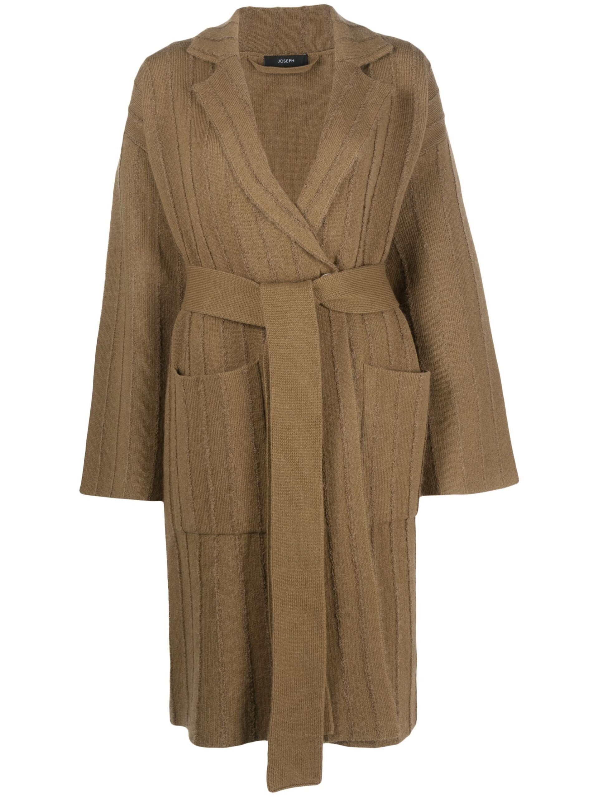 Palton JOSEPH Striped-Knit maro