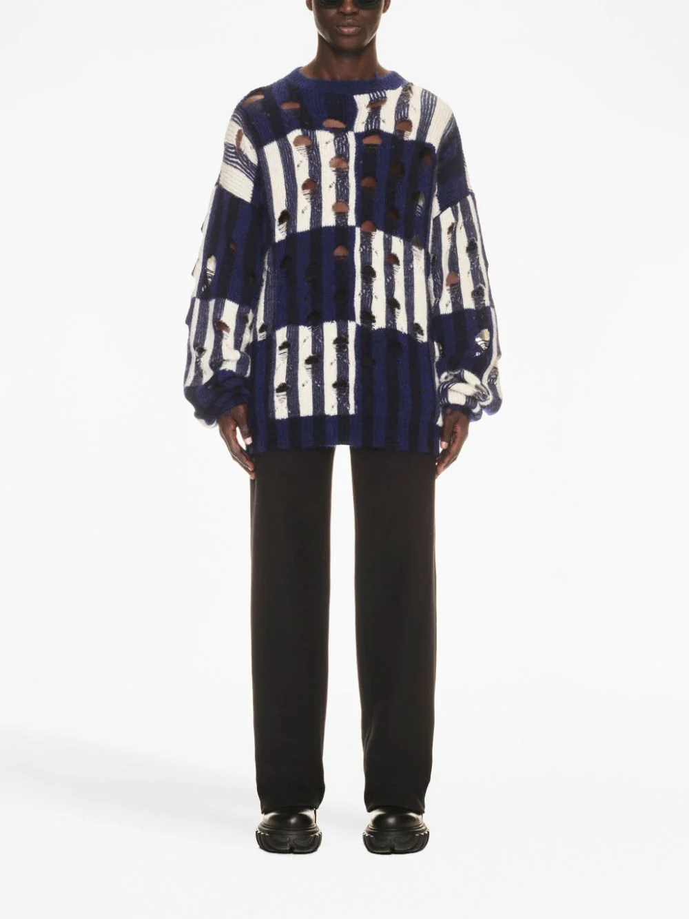 Pulover Off-White Shibori multicolor - imagine 3