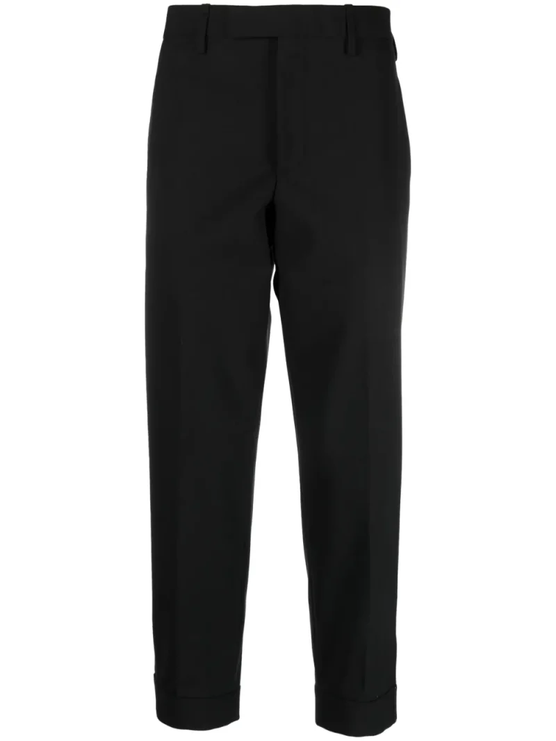 Pantaloni Neil Barrett Jamie slim-cut cropped negru