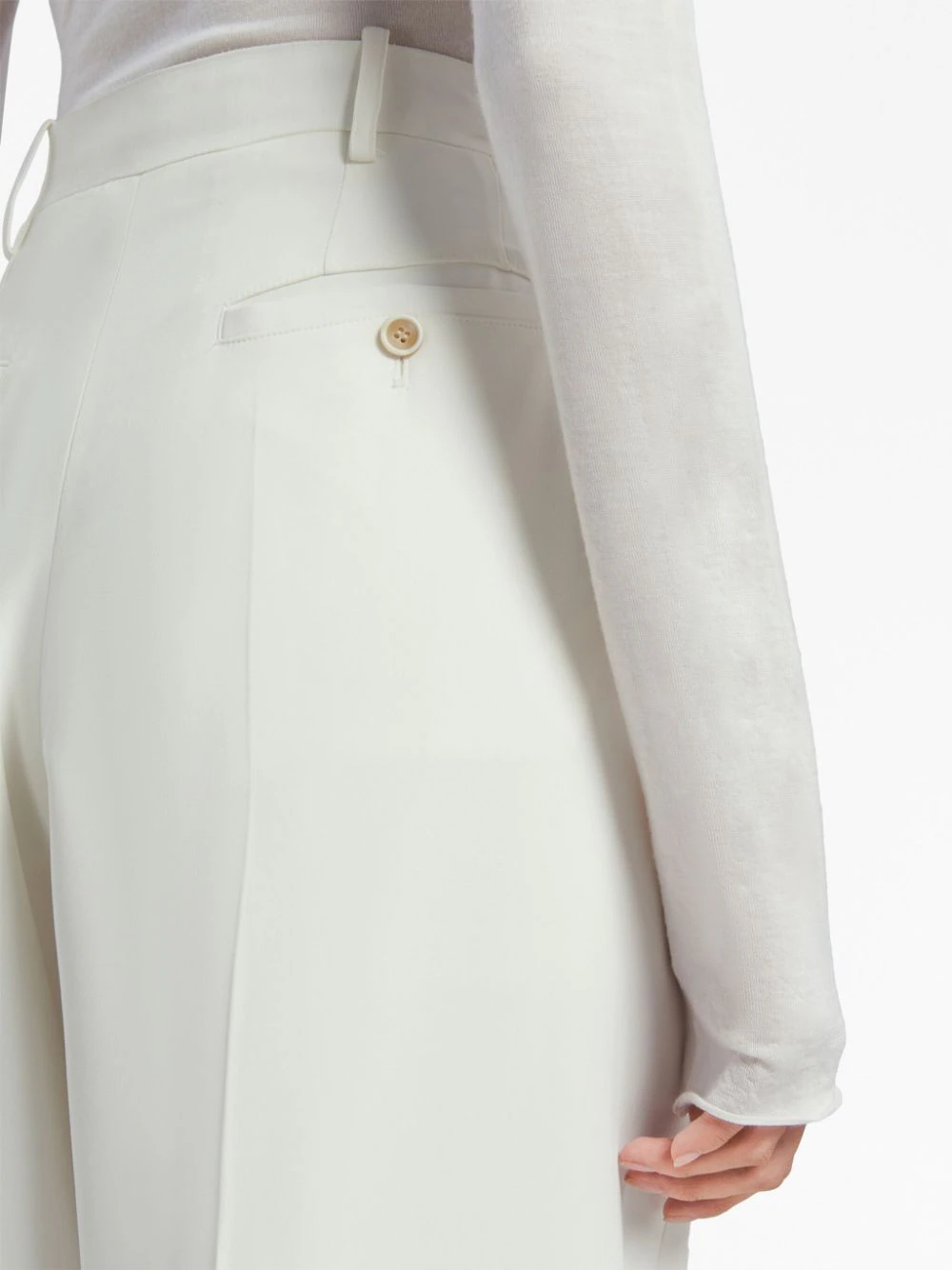 Pantaloni Marni Cady albi - imagine 5