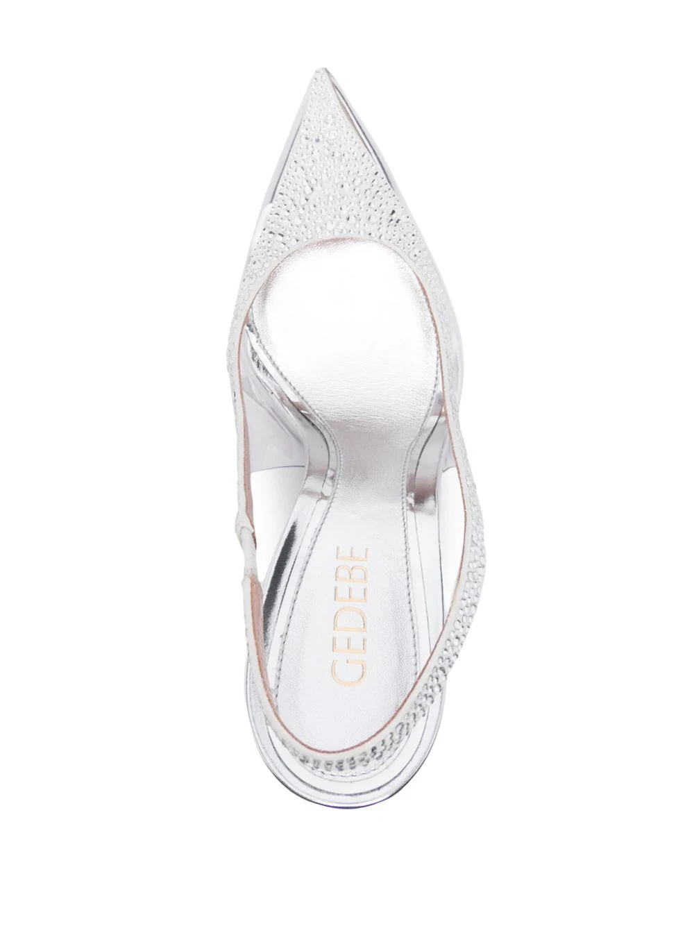 Pantofi cu toc GEDEBE Clo argintii - imagine 4
