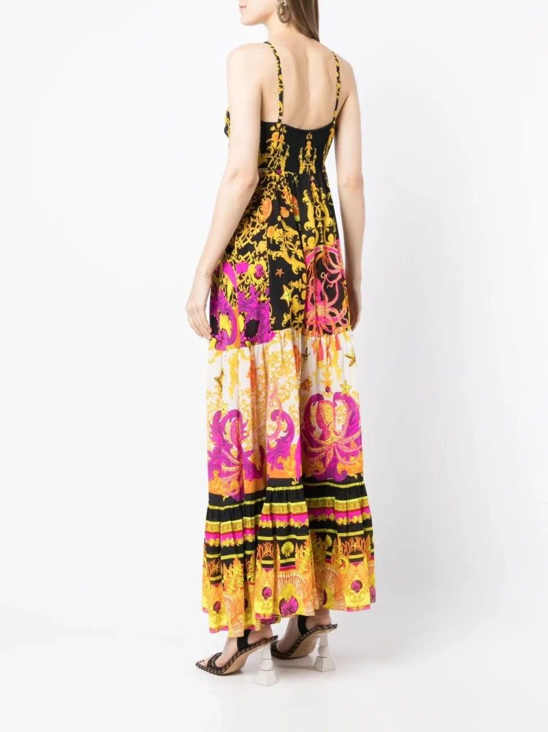 Rochie Camilla printed gathered cut-out multicolor - imagine 4