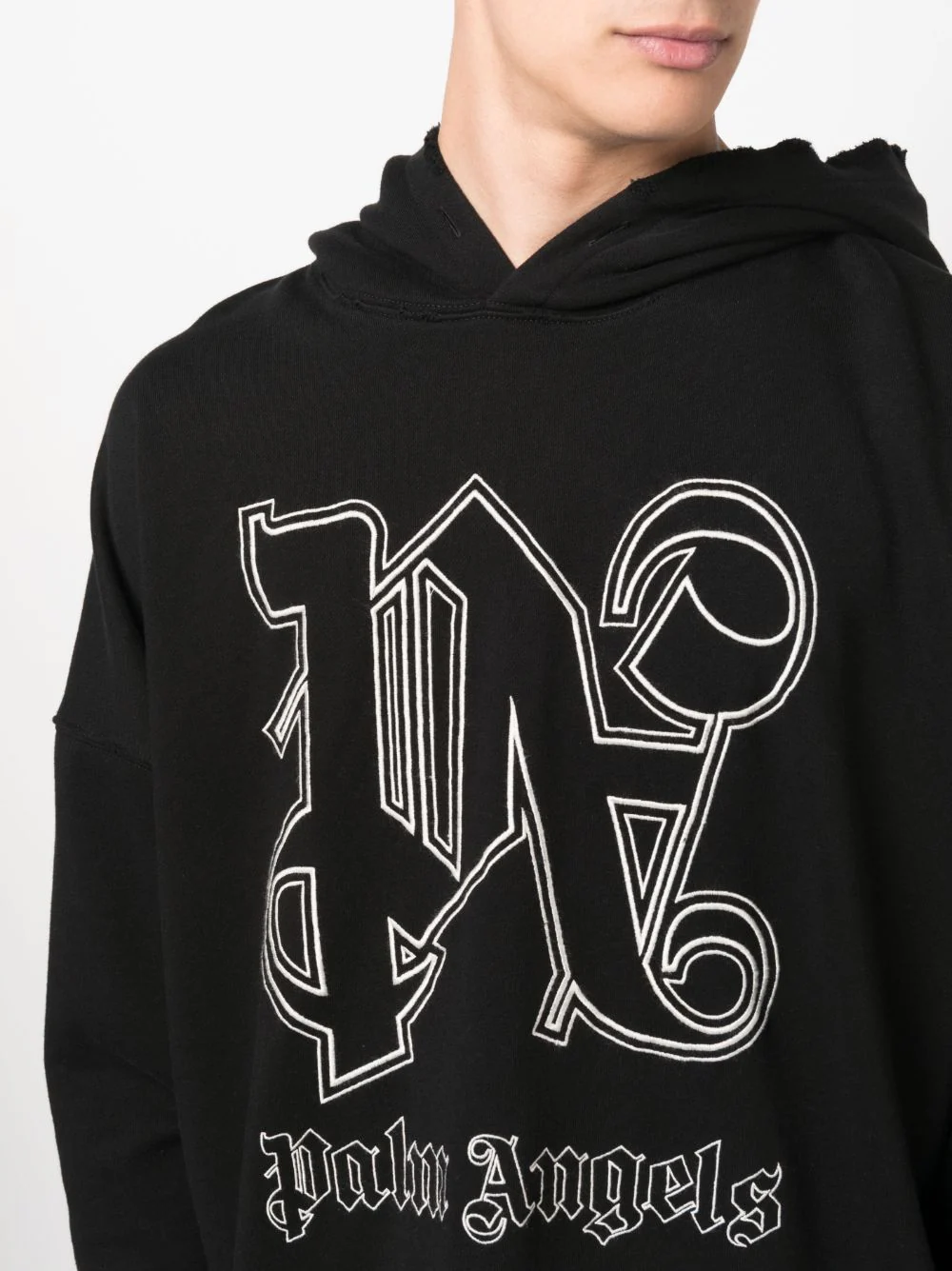 Hanorac Palm Angels Monogram negru - imagine 5