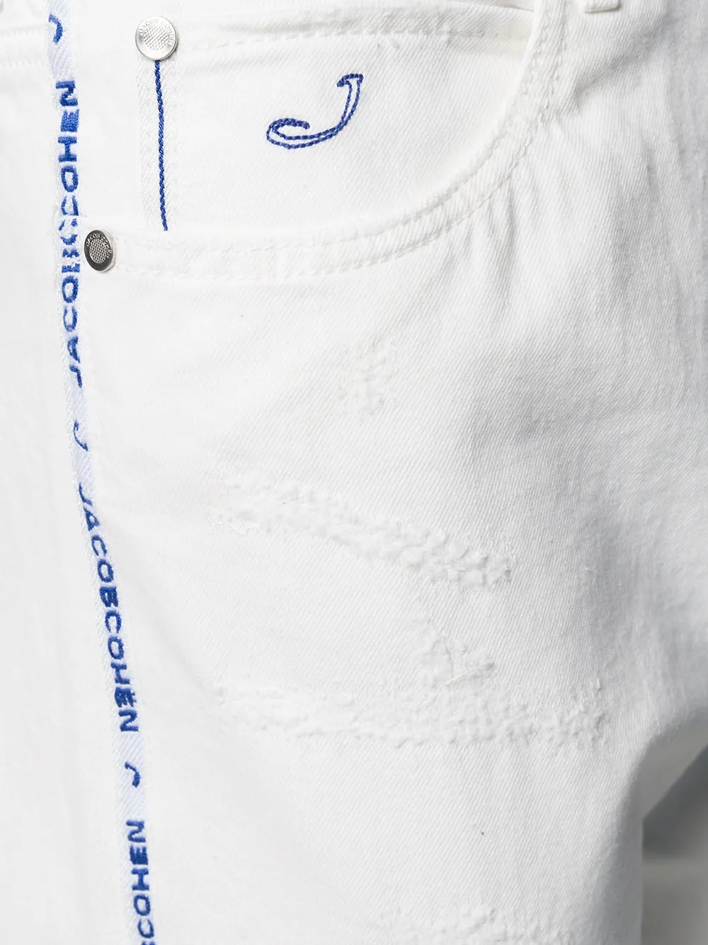 Pantaloni denim Jacob Cohen Karen High Rise alb - imagine 5