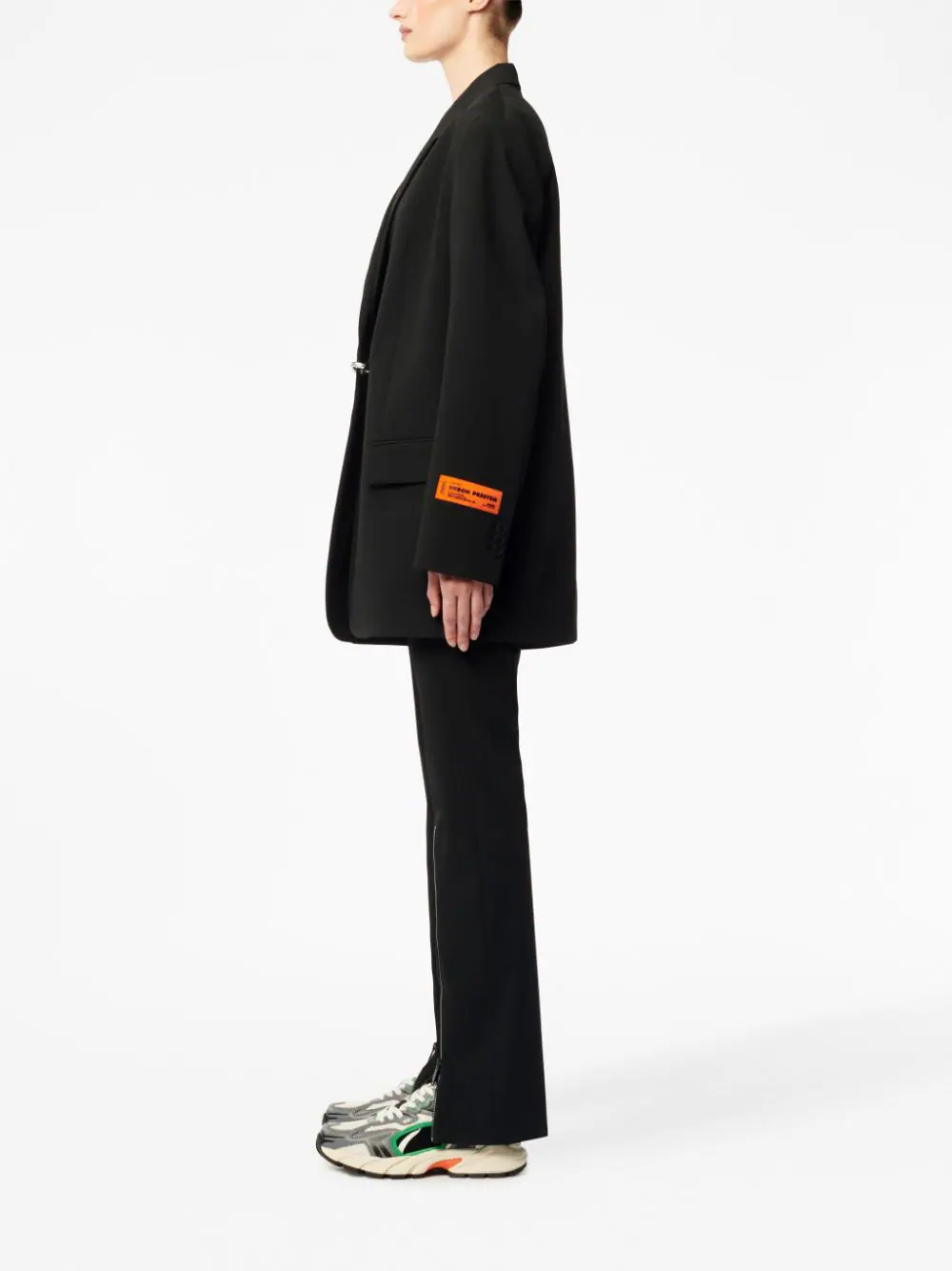 Pantaloni Heron Preston Zip Gabardine negri - imagine 4
