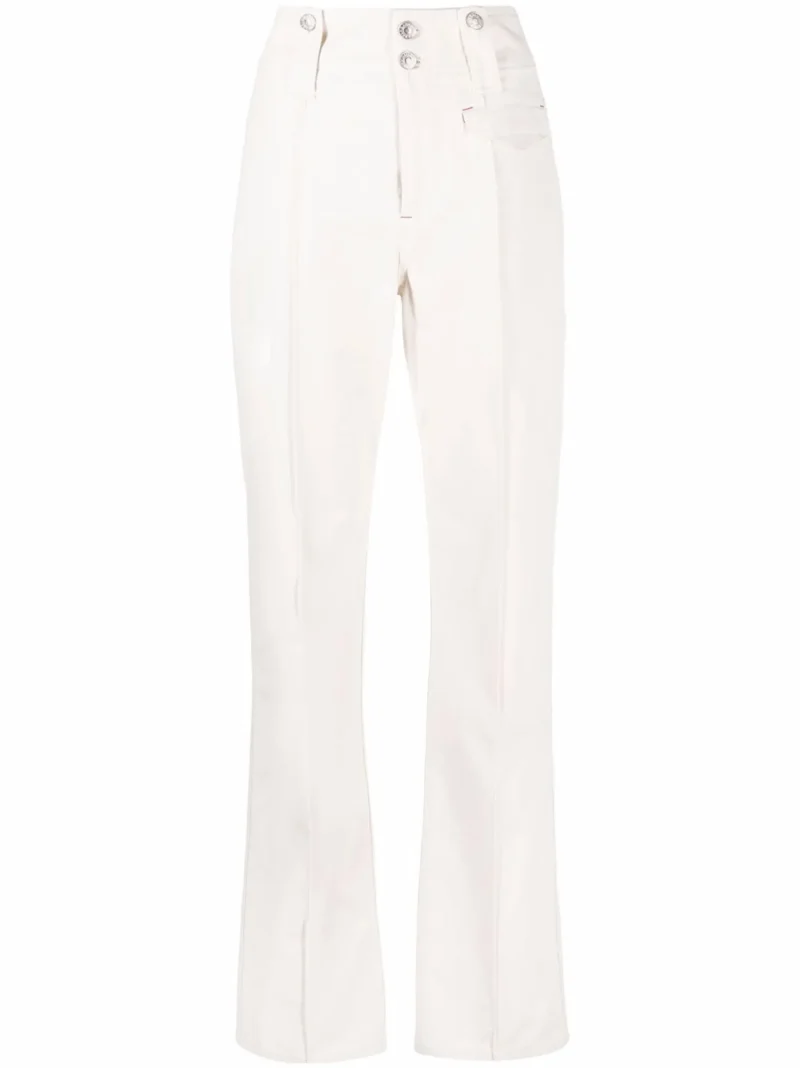 Pantaloni Isabel Marant Straight Leg alb
