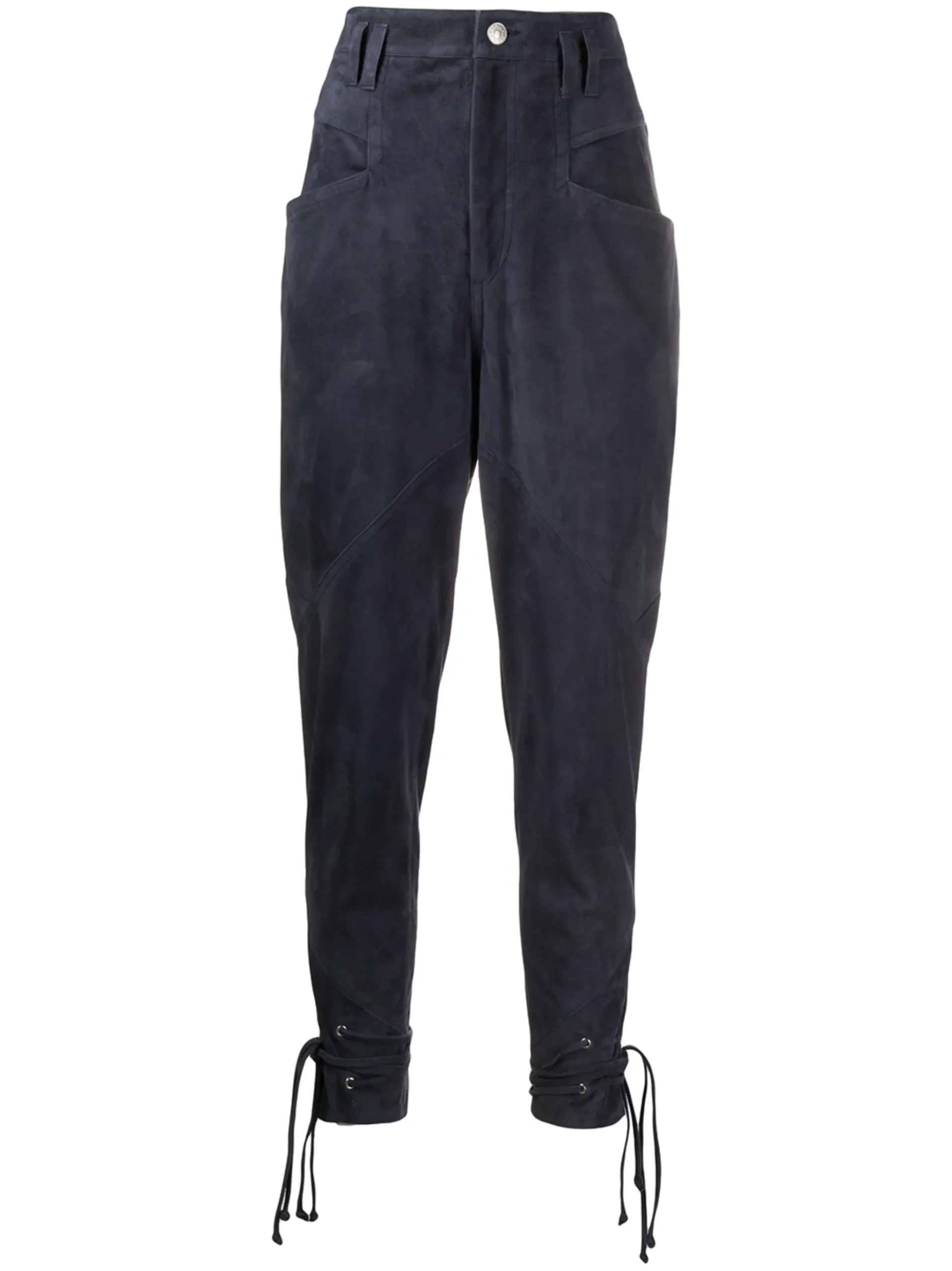 Pantaloni Isabel Marant Ubaia Tapered bleumarin