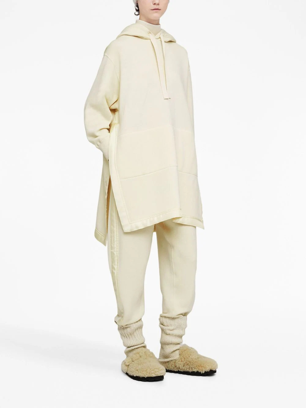 Pantaloni JIL SANDER Knit Jogger albi - imagine 4