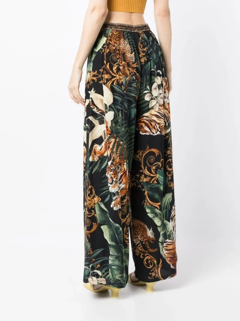 Alternative view of Pantaloni Mix-Print Wide-Leg multicolor