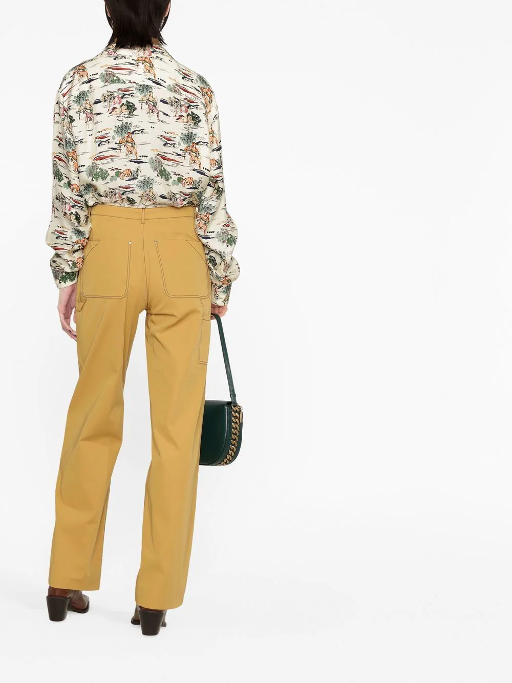 Pantaloni Stella McCartney Buckle-Detail galbeni - imagine 2