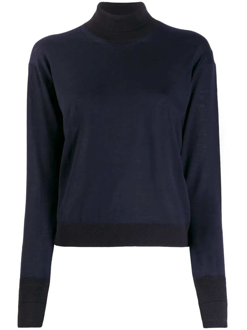 Pulover Golden Goose roll neck albastru