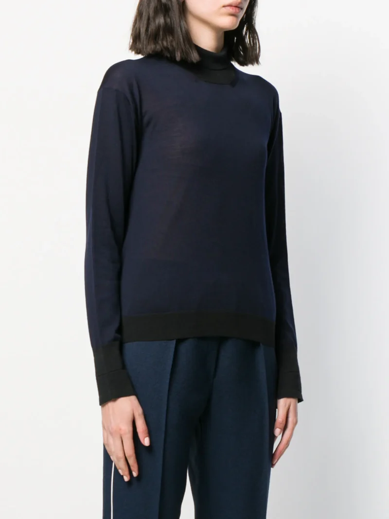Pulover Golden Goose roll neck albastru - imagine 3