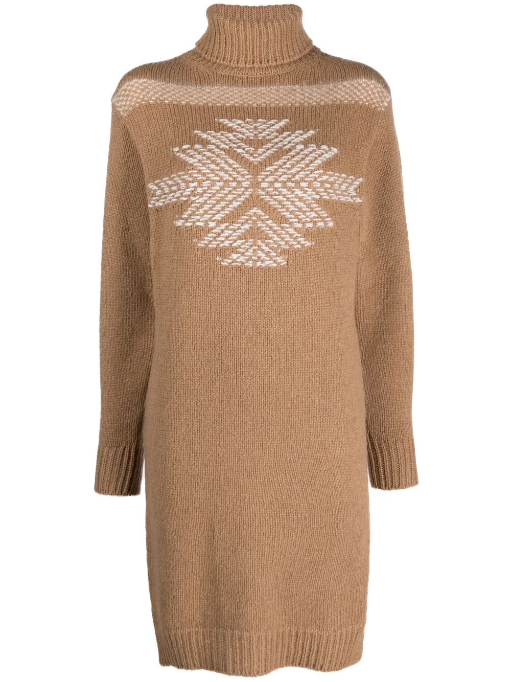 Rochie Lorena Antoniazzi ribbed-knit bej