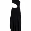 Rochie midi Stella McCartney Cut Out neagra