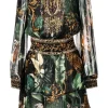 Rochie mini Camilla Easy Tiger print off-shoulder multicolor