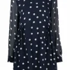 Rochie mini GANNI Polka-Dot bleumarin