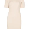 Rochie mini Stella McCartney Rib Knit roz