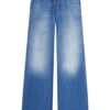 Pantaloni denim Versace Medusa albastri