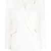 Sacou Alexander McQueen Leaf Crepe alb
