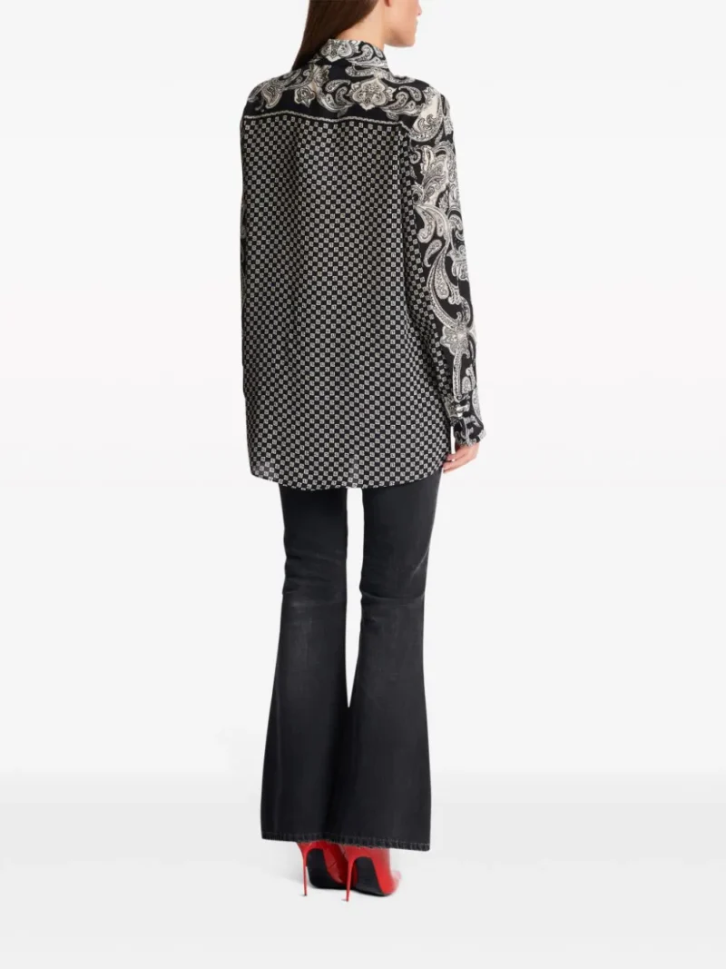 Alternative view of Camasa Balmain Paisley Mini Monogram neagra