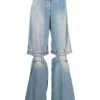 Pantaloni denim The Attico Ashton albastri