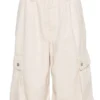 Pantaloni scurti Marant Loose Fit Cargo ecru